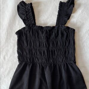 Old Navy Black Ruffled Sleeve Midi Dress - Size S